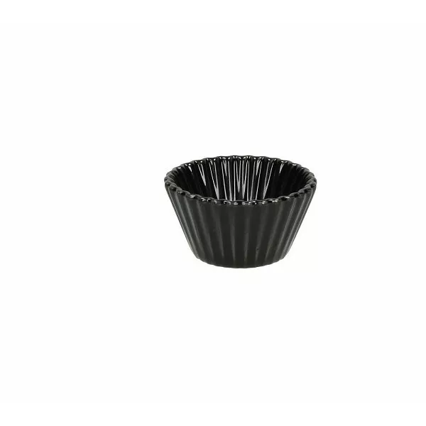 SET 6 pz. MINI CUP CAKES PORCELLANA diam.4,7 H3 MIGNON NERO --- in eliminazione ---