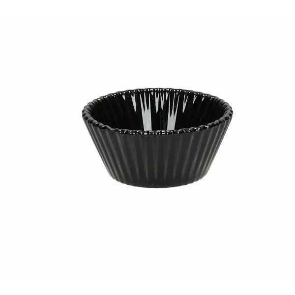 SET 6 pz. CUP CAKES PORCELLANA diam.6,7 H3 MIGNON NERO --- in eliminazione ---