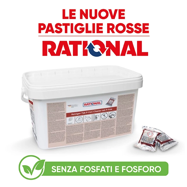 CONFEZIONE 130 PASTIGLIE DETERGENTE Efficient CareControl PER FORNO RATIONAL SCC E COMBIMASTER PLUS ( nuova formula priva di fosfati e fosforo)