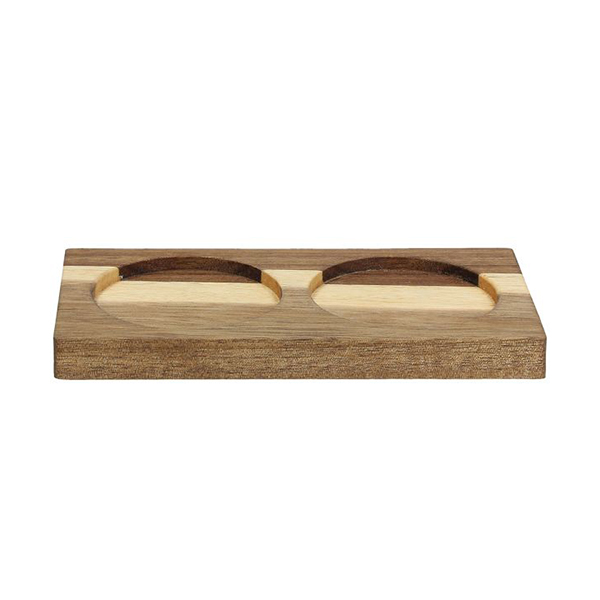 VASSOIO IN LEGNO A 2 SCOMPARTI  cm. 16x8 h TEX MEX
