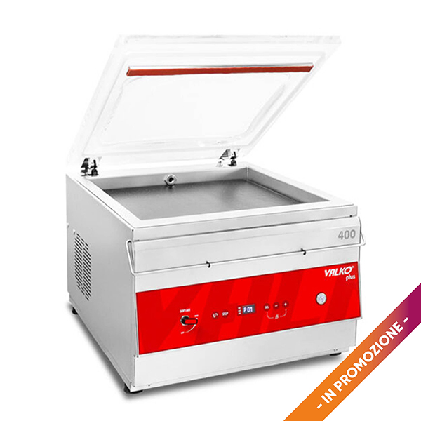 CONFEZIONATRICE SOTTOVUOTO A CAMPANA DA BANCO barra cm.40  VALKO PLUS mod. 20/400 cm.47x60x33H - MONOFASE 220V POT. 900W