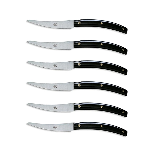 SET 6 pz. COLTELLI BISTECCA BERTI CONVIVIO NUOVO NERO