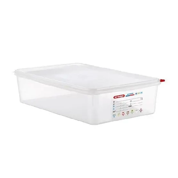 CONTENITORE ARAVEN ERMETICO IN PP GASTRONORM 1/1 cm.53x32,5x10 LT.13,7 CON COPERCHIO
