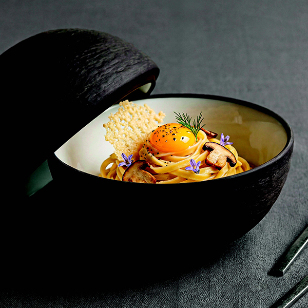 PIATTO SFERA PALE GREY BONE CHINA KERAM AF1760 cm. 17