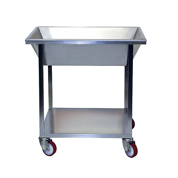 CARRELLO PER SPEDIZIONI CON VASCA ESTRAIBILE 60X80X90H MODIFICATO CON RIPIANO