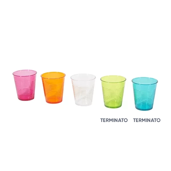 BICCHIERE IN POLICARBONATO. COLORATO. ml.300
