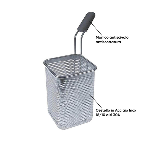 CESTELLO 1/6 DX-SX CUOCIPASTA SENO&SENO UNIVERSALE dim. cm.14x14x20h 2