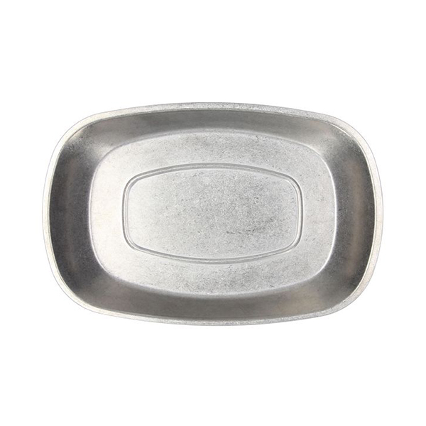 VASSOIO FONDO OVALE IN ACCIAIO INOX cm. 26 TEX MEX