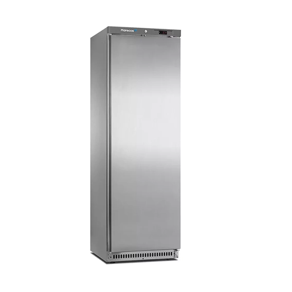 FRIGORIFERO VERTICALE SERIE 430 MARECOS CON PORTA INOX mod. ARV 430 CS A PO DIMENSIONI mm.590x645x1860H TEMPERATURA +1/+8°C - GAS R600A MONOFASE 230V