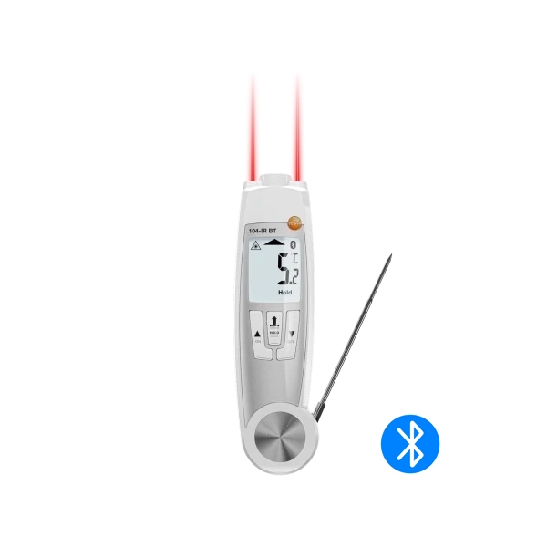 TERMOMETRO TESTO mod. 104-IR Bluetooth  CON SONDA A SCOMPARSA ED INFRAROSSI  -50°a +250°C