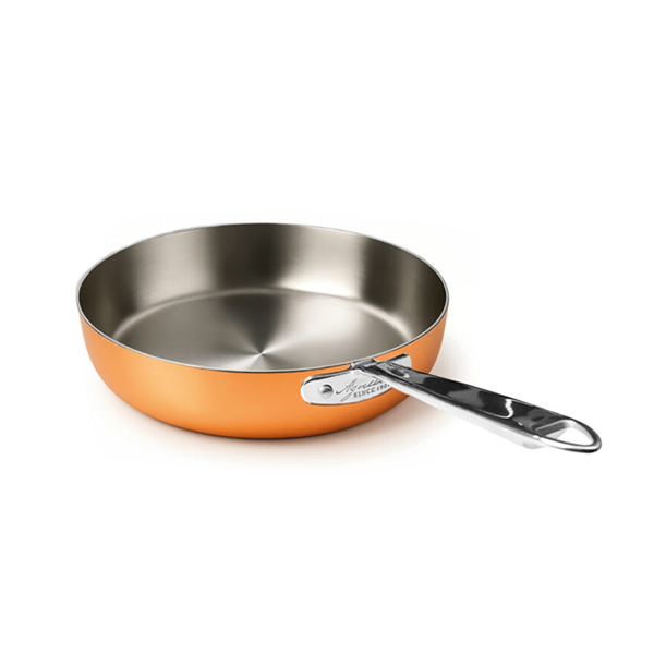 PADELLA INDUZIONE IN RAME 1 MANICO INOX cm. 28x5