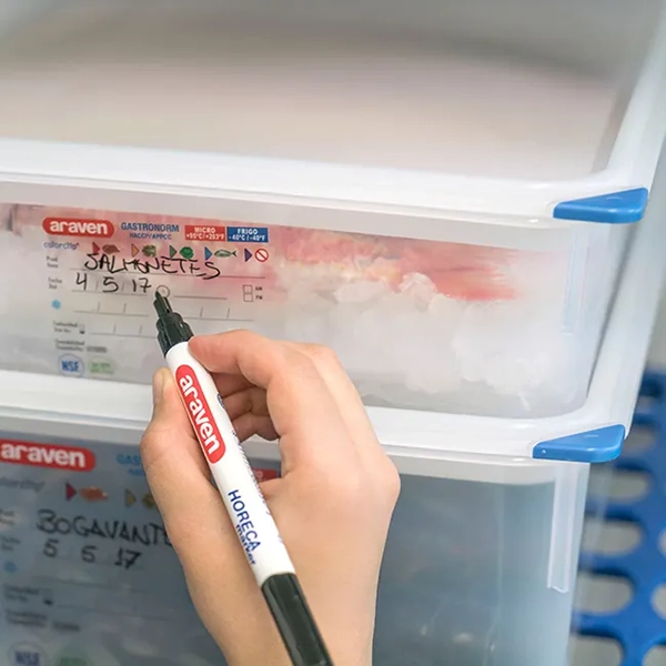 CONTENITORE ARAVEN ERMETICO IN PP GASTRONORM 1/1 cm.53x32,5x10 LT.13,7 CON COPERCHIO 2