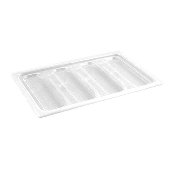 COPERCHIO BIANCO IN PLASTICA PORTAPOSATE GRIGIO SELF-SERVICE