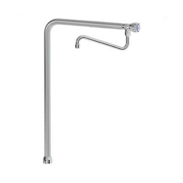 COLONNINA ACQUA INOX ORIENTABILE H700 MM. PER CAMINO CUCINA