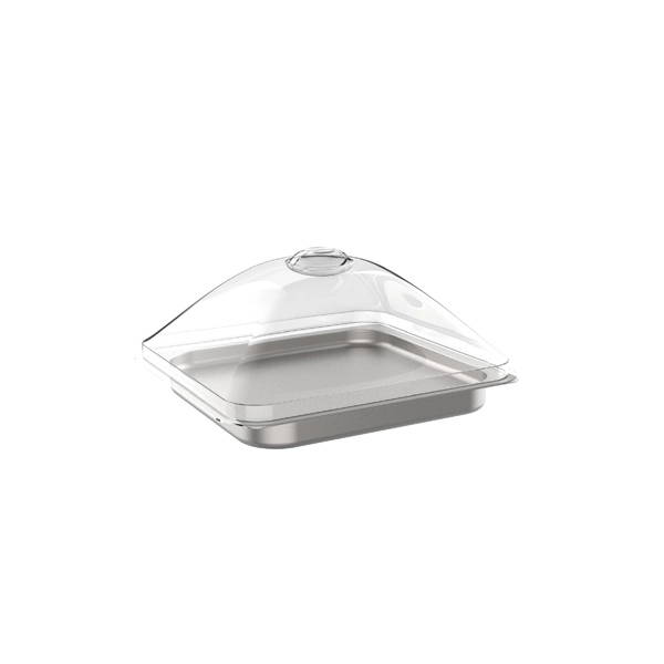 ACCESSORIO VASSOIO REFRIGERATO PIATTO GN 2/3 CON CUPOLA TRASPARENTE  - senza base - CALEIDO