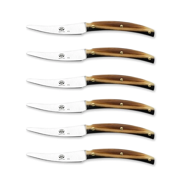SET 6 pz. COLTELLI BISTECCA BERTI CONVIVIO NUOVO CORNOTECH