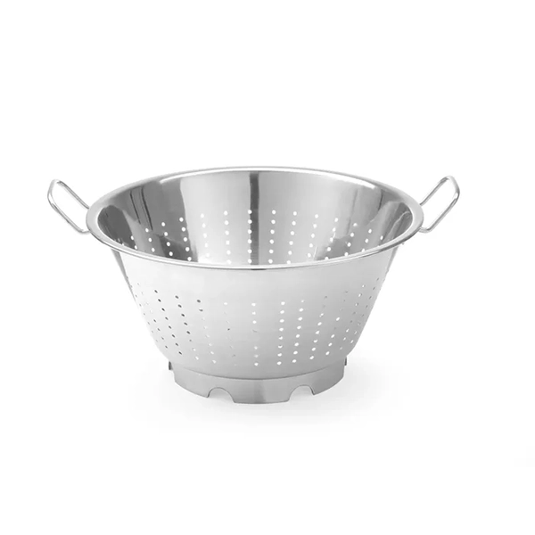 COLAPASTA INOX CON BASE E MANIGLIE cm. 41,5x21 H